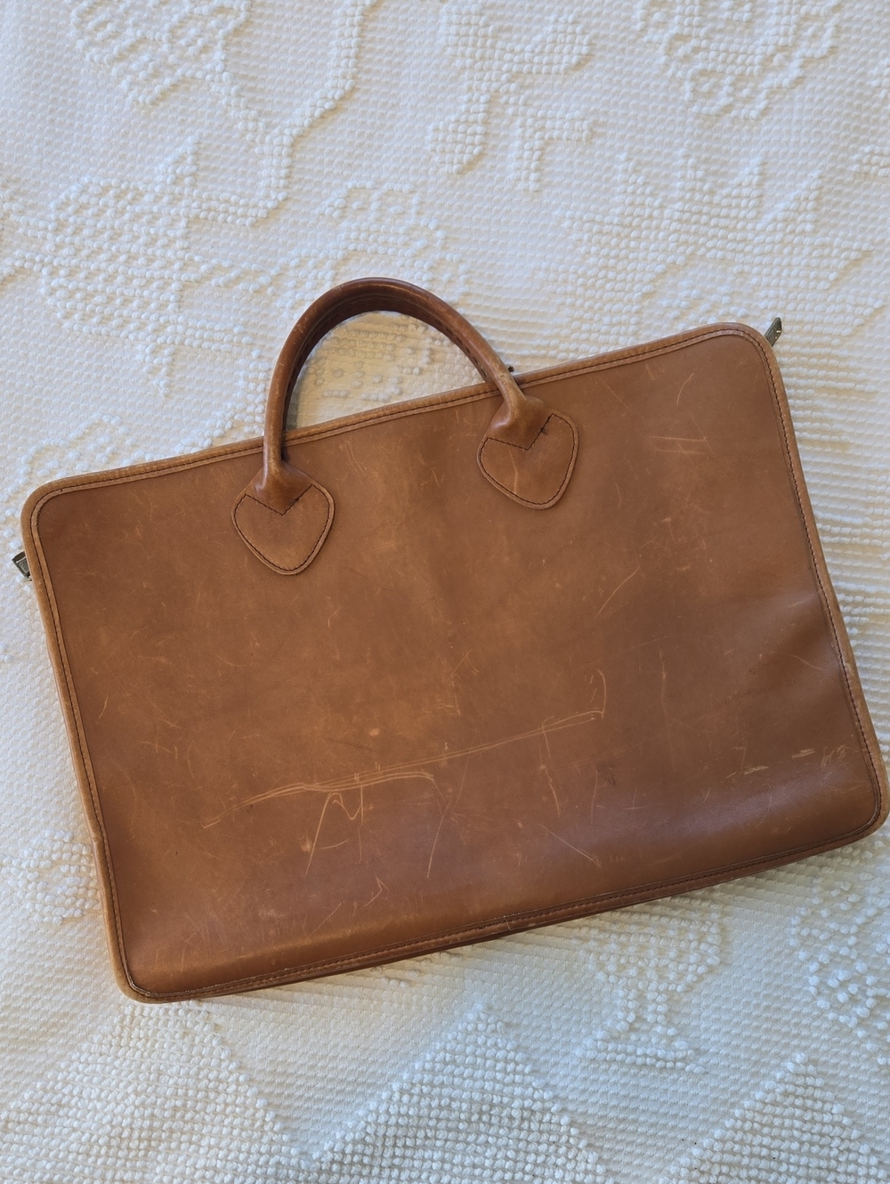 Vintage L.L. Bean 1980s Rare Leather Portfolio Briefcase – Made in USA